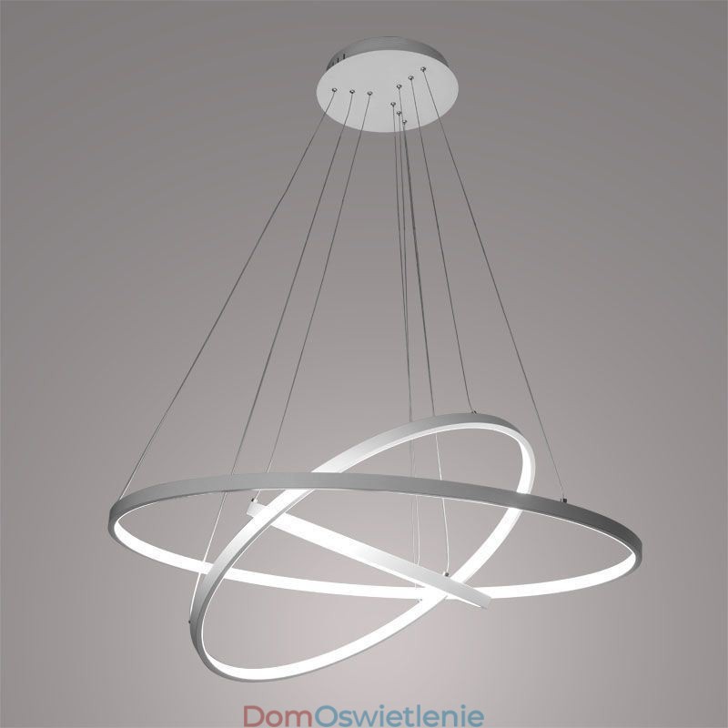 Nowoczesna lampa wisząca aluminiowa czarna 3-pierścieniowa lampa wisząca