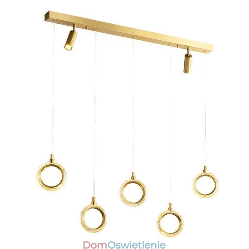 Wisząca lampa akrylowa w kształcie pierścienia z reflektorem