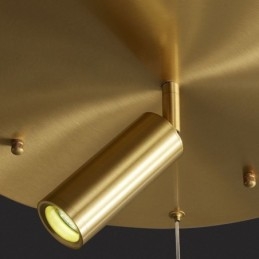 Wisząca lampa akrylowa w kształcie pierścienia z reflektorem