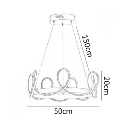 Nowoczesna lampa wisząca Crown Pendant Light Aluminium 1 Light