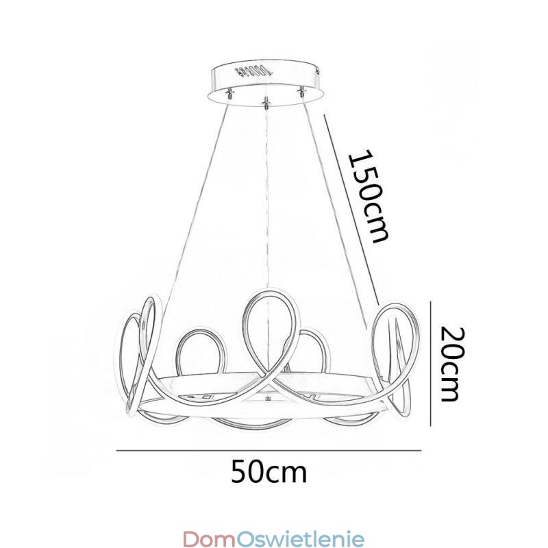 Nowoczesna lampa wisząca Crown Pendant Light Aluminium 1 Light