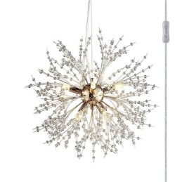 Żyrandol fajerwerkowy 8 świateł, lampa wisząca Dandelion