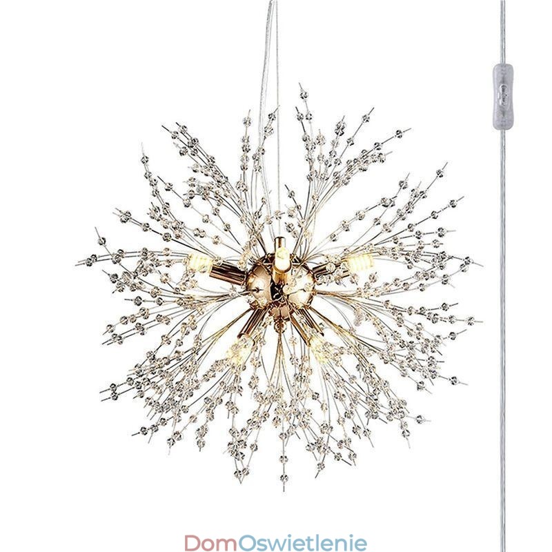Żyrandol fajerwerkowy 8 świateł, lampa wisząca Dandelion