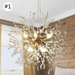Żyrandol fajerwerkowy 8 świateł, lampa wisząca Dandelion