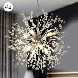 Żyrandol fajerwerkowy 8 świateł, lampa wisząca Dandelion