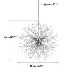 Żyrandol fajerwerkowy 8 świateł, lampa wisząca Dandelion