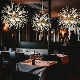 Żyrandol fajerwerkowy 8 świateł, lampa wisząca Dandelion