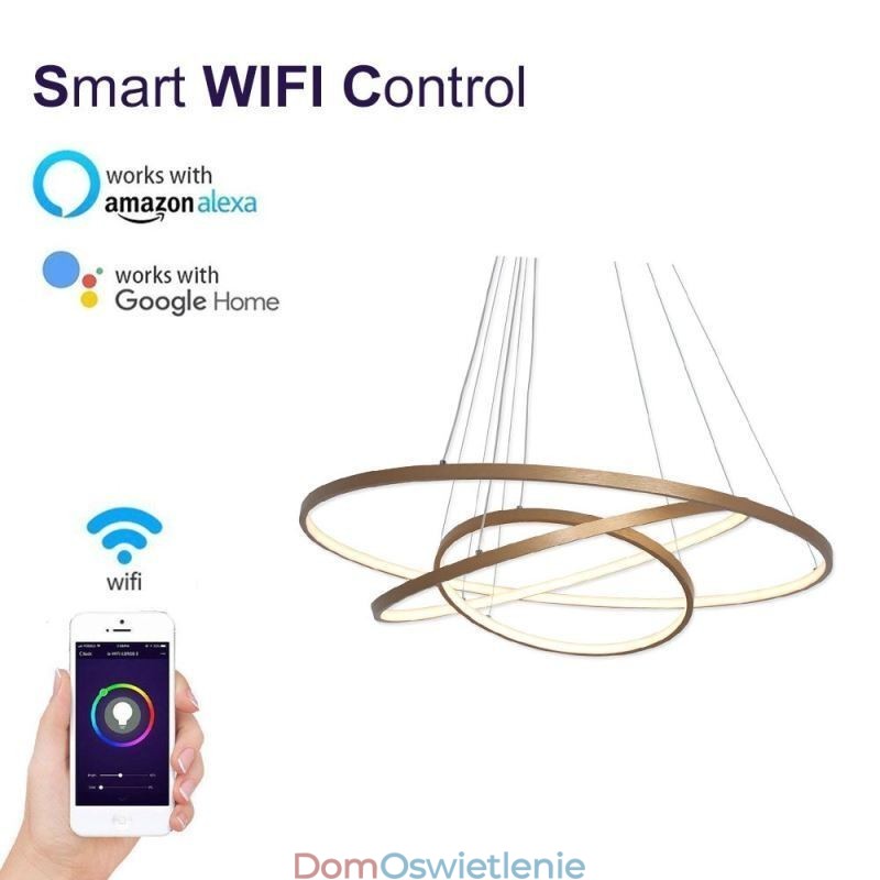 Wisząca lampa nowoczesny żyrandol oświetlenie 3 pierścienie lampa sufitowa