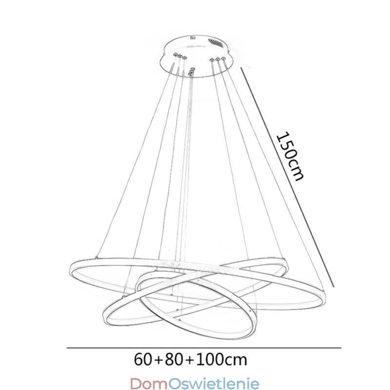 Wisząca lampa nowoczesny żyrandol oświetlenie 3 pierścienie lampa sufitowa