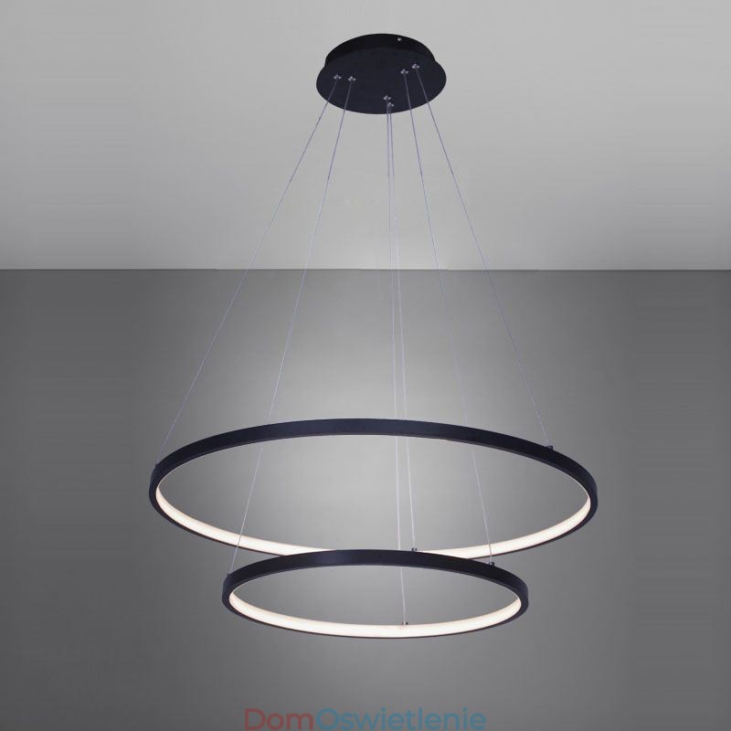 Nowoczesna prosta lampa wisząca z podwójnym pierścieniem aluminiowym