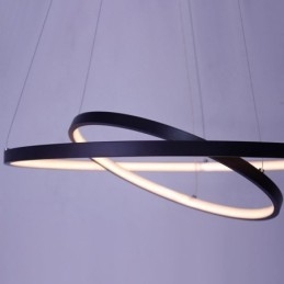 Nowoczesna prosta lampa wisząca z podwójnym pierścieniem aluminiowym