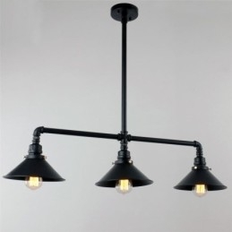 3 światła retro industrial vintage water pipe pendant light żyrandol country rustykalny styl