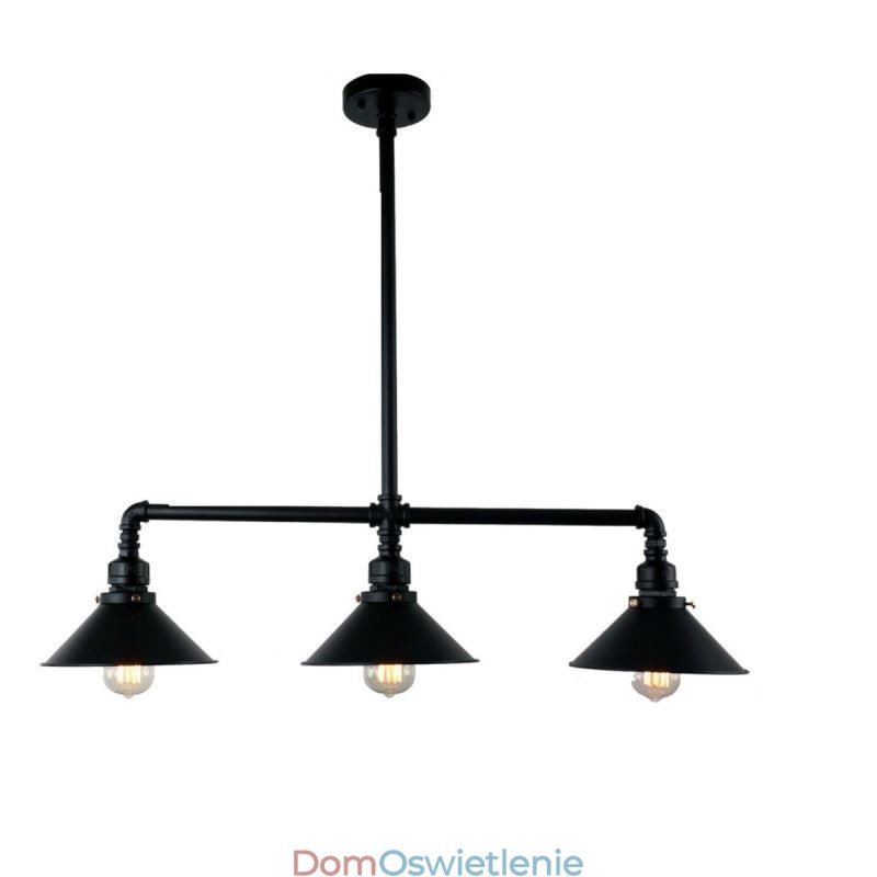 3 światła retro industrial vintage water pipe pendant light żyrandol country rustykalny styl
