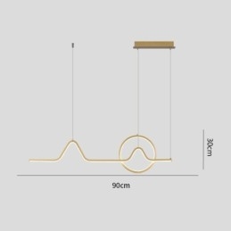 Wisząca lampa minimalistyczna dekoracyjna oprawa świetlna 52W