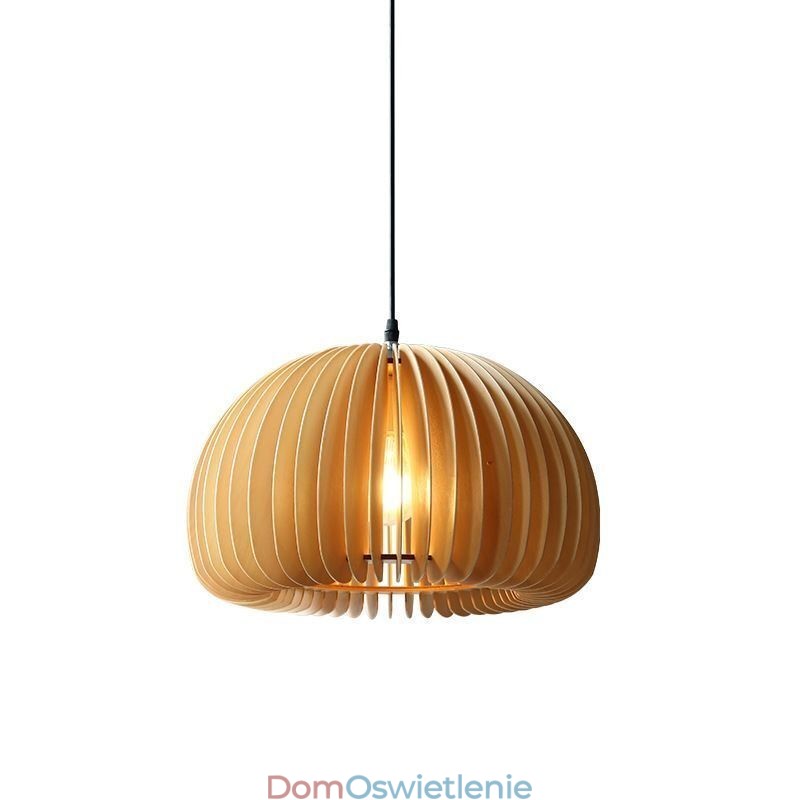 Lampa wisząca w stylu retro z drewna lipowego, lampa wisząca z dyni