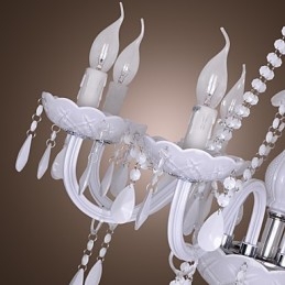 Rustykalny kryształowy żyrandol z galwanizowanym kryształem