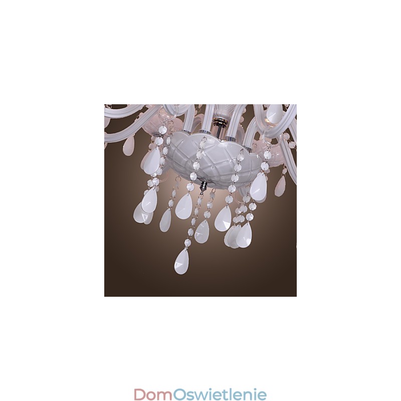 Rustykalny kryształowy żyrandol z galwanizowanym kryształem