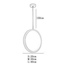 Minimalistyczna lampa wisząca w kształcie pierścienia, dekoracyjna lampa sufitowa