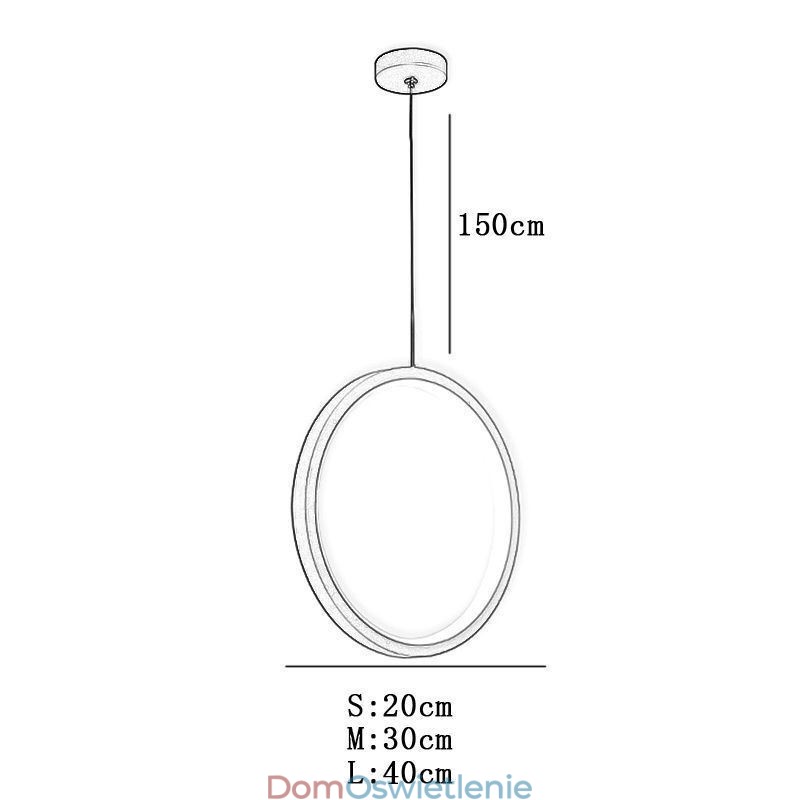 Minimalistyczna lampa wisząca w kształcie pierścienia, dekoracyjna lampa sufitowa