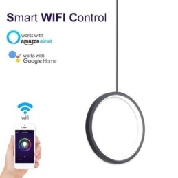Minimalistyczna lampa wisząca w kształcie pierścienia, dekoracyjna lampa sufitowa
