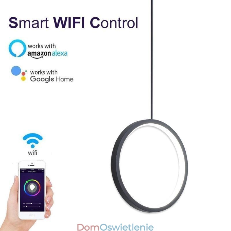 Minimalistyczna lampa wisząca w kształcie pierścienia, dekoracyjna lampa sufitowa