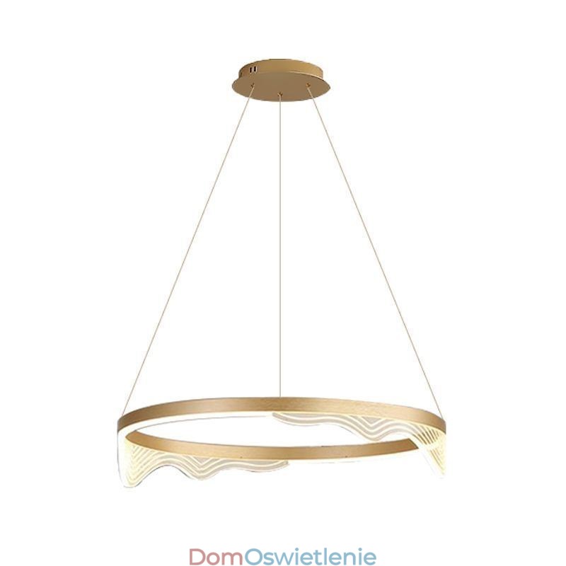 Nordic Aluminium Wisząca Lampa Golden Wave Ripple Wisząca Lampa