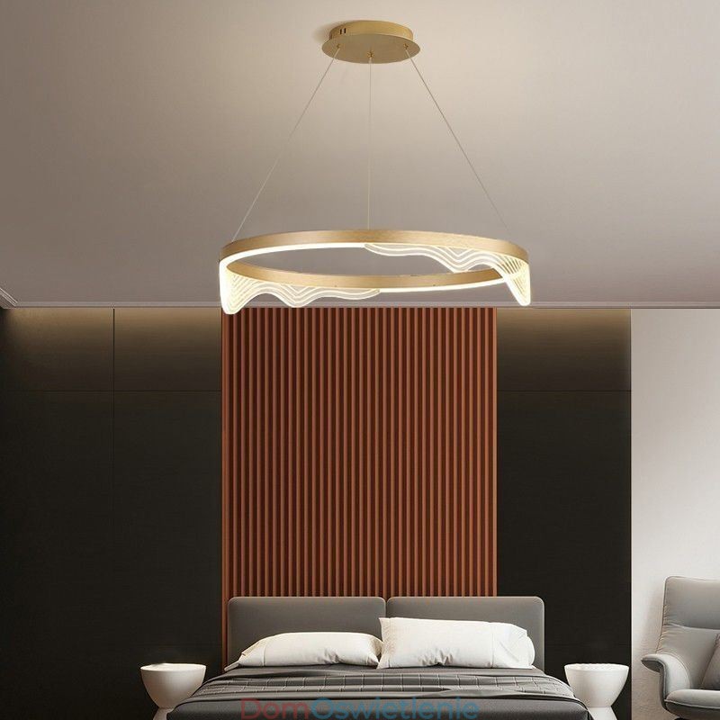 Nordic Aluminium Wisząca Lampa Golden Wave Ripple Wisząca Lampa