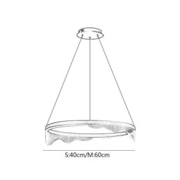 Nordic Aluminium Wisząca Lampa Golden Wave Ripple Wisząca Lampa
