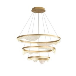 Wisząca lampa Golden Wave Ripple Wisząca lampa 3 światła