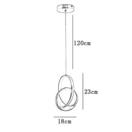Lampa wisząca nieregularny pierścień sufitowy