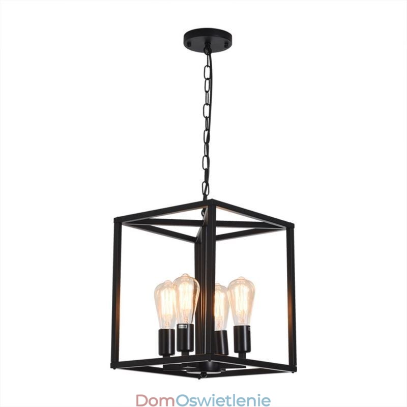 Nowoczesna prosta lampa wisząca w klatce z żelaza