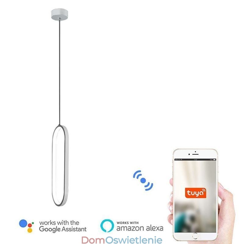 Owalna lampa wisząca akrylowa dekoracyjna oprawa świetlna