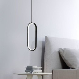 Owalna lampa wisząca akrylowa dekoracyjna oprawa świetlna