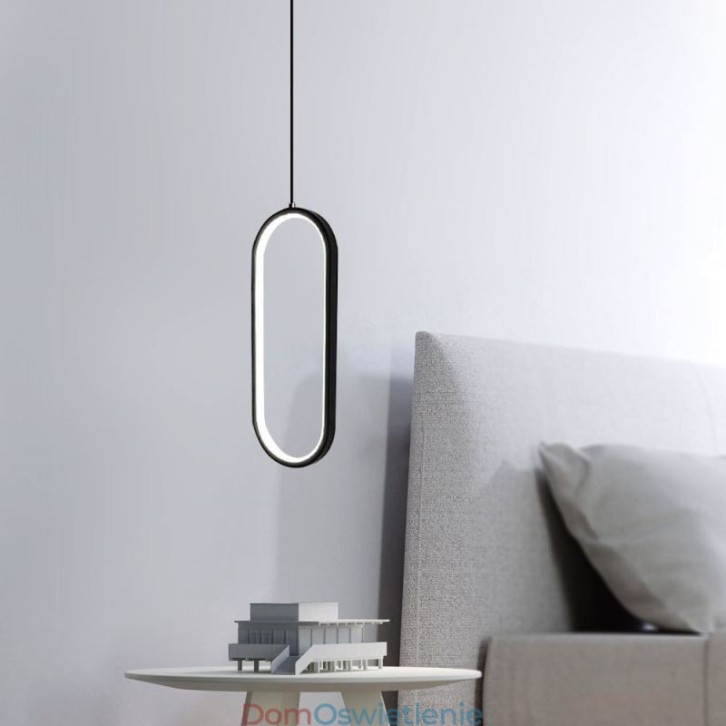 Owalna lampa wisząca akrylowa dekoracyjna oprawa świetlna