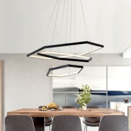 Nowoczesna sześciokątna lampa wisząca