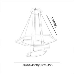 Nowoczesna sześciokątna lampa wisząca