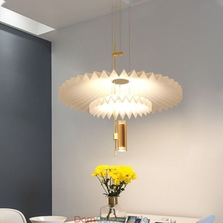 Nowoczesna plisowana lampa wisząca akrylowa dekoracyjna lampa