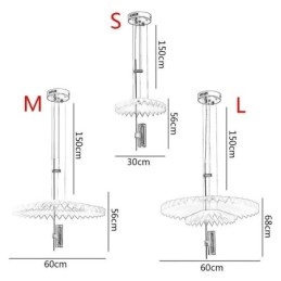 Nowoczesna plisowana lampa wisząca akrylowa dekoracyjna lampa