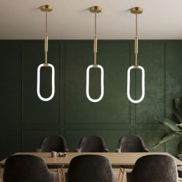 Nowoczesna prosta lampa wisząca, lampa sufitowa z mosiądzu
