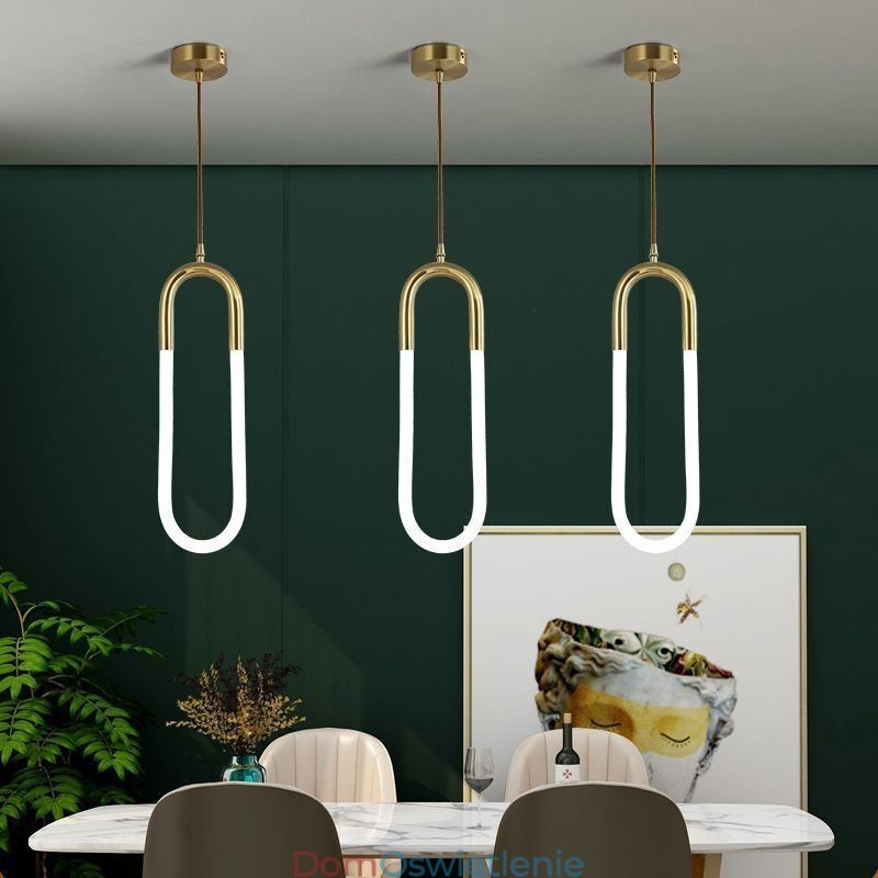 Nowoczesna prosta lampa wisząca, lampa sufitowa z mosiądzu