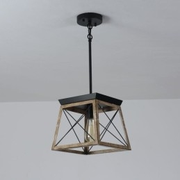 Wisząca lampa w stylu vintage z pojedynczym światłem