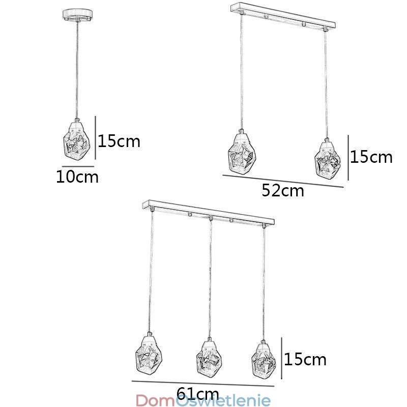 Miniaturowa prosta kryształowa kula wisząca lampa sufitowa