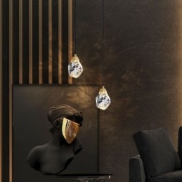 Miniaturowa prosta kryształowa kula wisząca lampa sufitowa