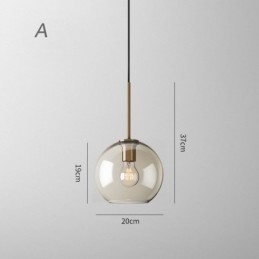 Szklana lampa wisząca Minimalistyczna dekoracyjna lampa szklana w kolorze koniaku
