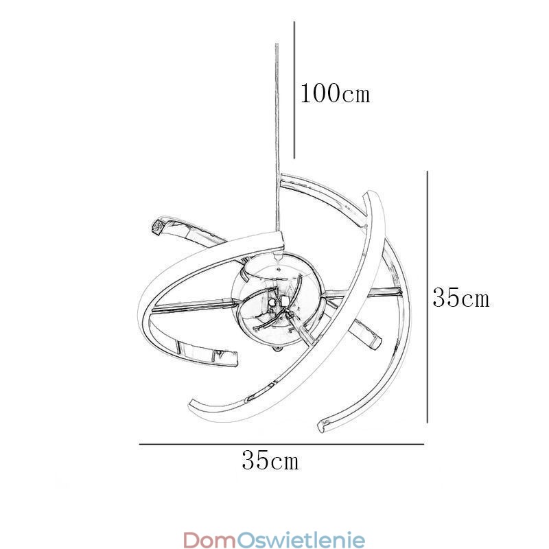 Obrotowa lampa wisząca w kształcie kuli, dekoracyjna lampa sufitowa