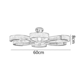 Nowoczesna lampa sufitowa w stylu vintage, żelazna lampa wisząca w kształcie kwiatu