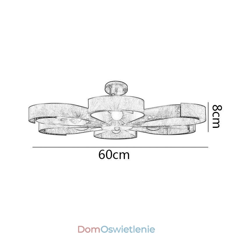 Nowoczesna lampa sufitowa w stylu vintage, żelazna lampa wisząca w kształcie kwiatu