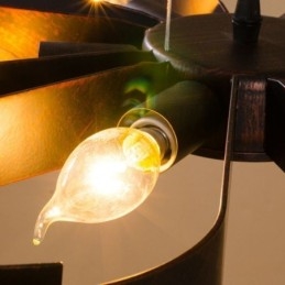 Nowoczesna lampa sufitowa w stylu vintage, żelazna lampa wisząca w kształcie kwiatu