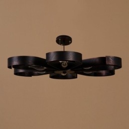 Nowoczesna lampa sufitowa w stylu vintage, żelazna lampa wisząca w kształcie kwiatu