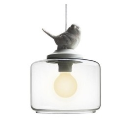 Retro Styl Szklana Lampa Wisząca Mały Ptak Dekoracyjne Oświetlenie